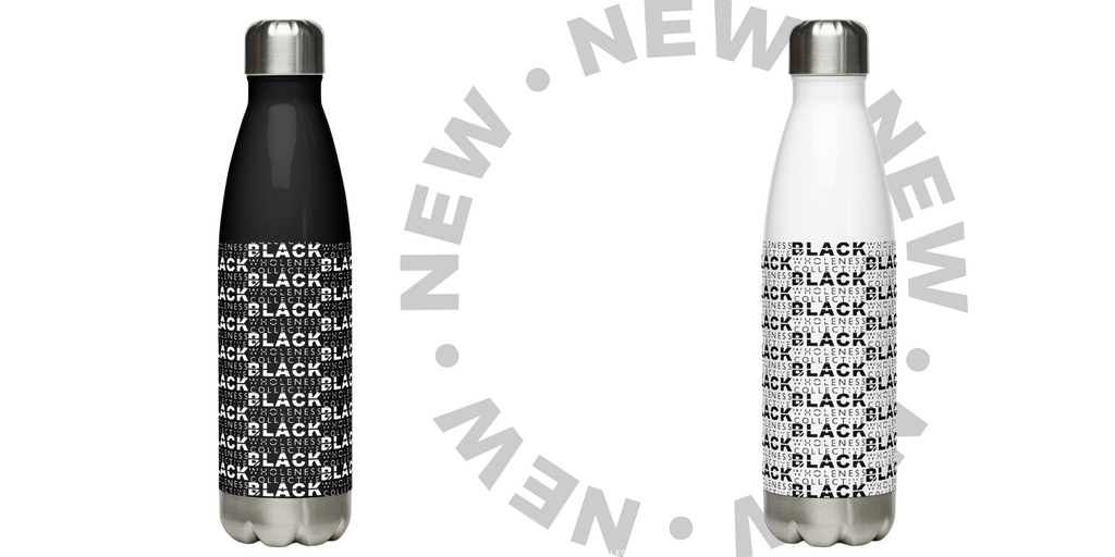 BLACK WHOLENESS COLLECTIVE WATER BOTTLE